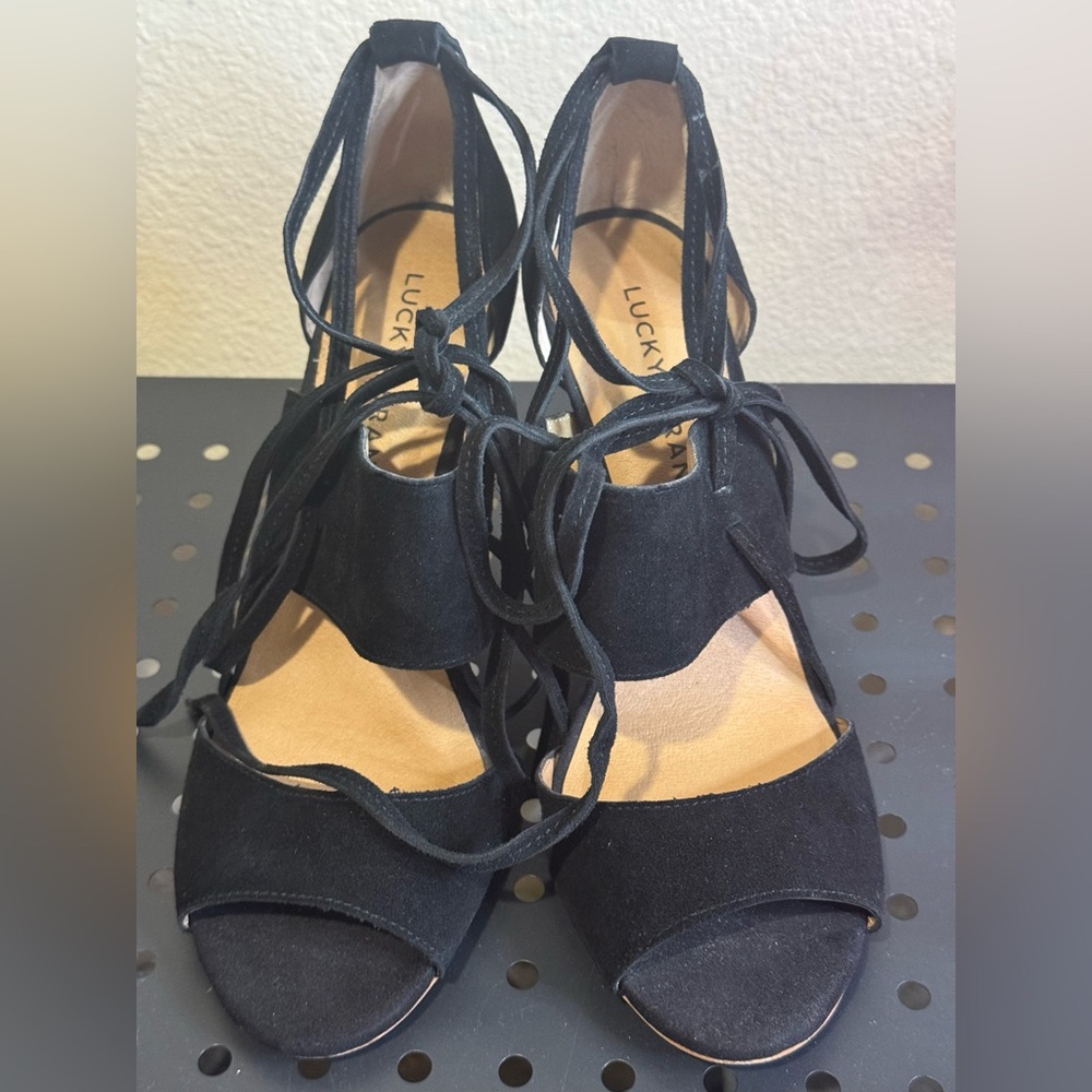 Lucky Brand Black Strappy Heels